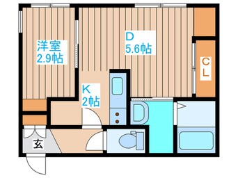 間取図 仮)厚別中央4-4MS