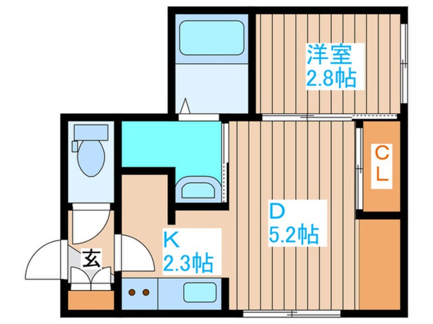 間取図 仮)厚別中央4-4MS
