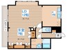 ネスト南２条 1LDKの間取り