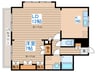 ネスト南２条 1LDKの間取り