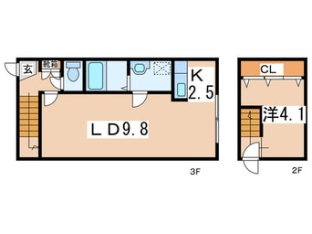 間取図 n blanc(ｴﾇ　ﾌﾞﾗﾝ）