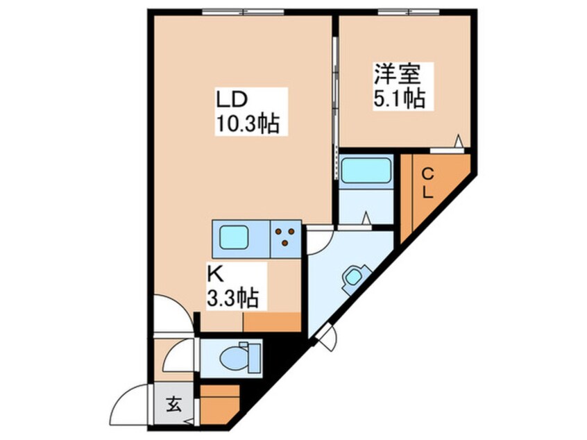 間取図 仮)月寒中央通9丁目MS
