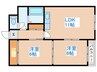 サン山の手 2LDKの間取り