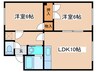 メイゾンハイネス 2LDKの間取り