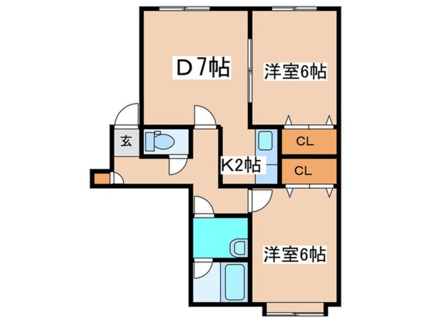 間取図 エスパニア札幌Ⅰ