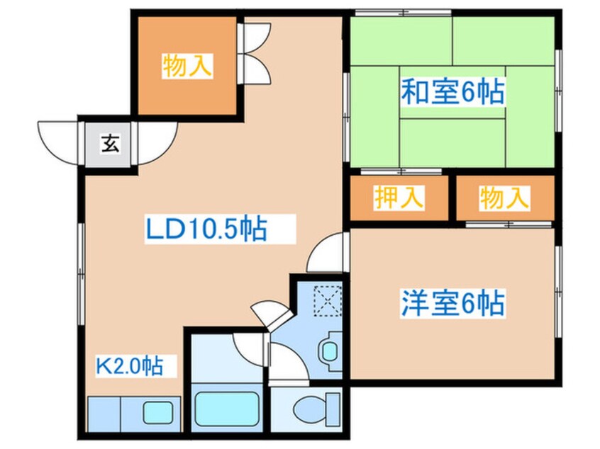 間取図 平和ハイツ第２