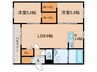 Doors月寒東 2LDKの間取り