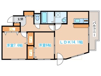 間取図 プレヴァレーレ５１７