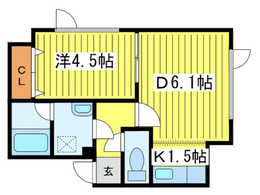 間取図 パルテ－ル桑園Ⅱ