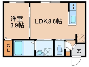 間取図 仮)福住1-1MS