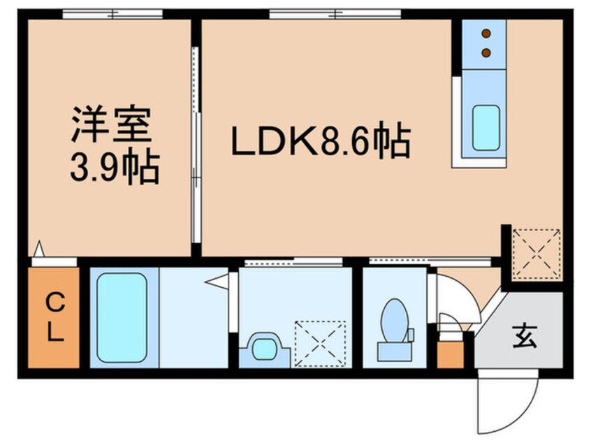 間取図 仮)福住1-1MS