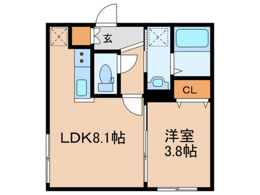 間取図 仮)福住1-1MS