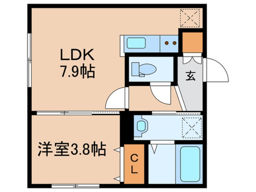 間取図 仮)福住1-1MS