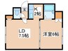 マンションオ－ビック 1LDKの間取り