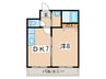 ハイフィ－ルド８８ 1DKの間取り