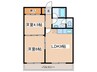 ビック月寒 2LDKの間取り