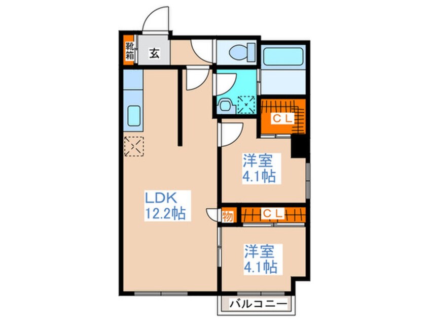 間取図 Bonheur　GAKUENMAE