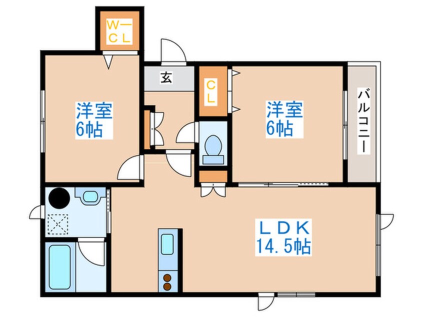 間取図 グランドソレ－ユＡ