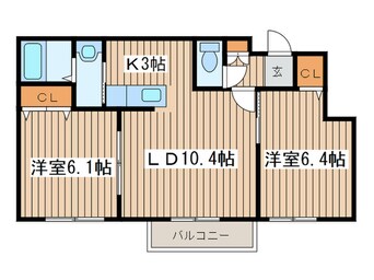 間取図 フィ－ノＷ１