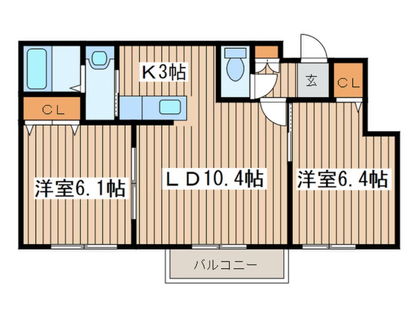 間取図 フィ－ノＷ１