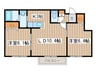 フィ－ノＷ１ 2LDKの間取り
