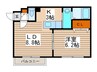 フィ－ノＷ１ 1LDKの間取り