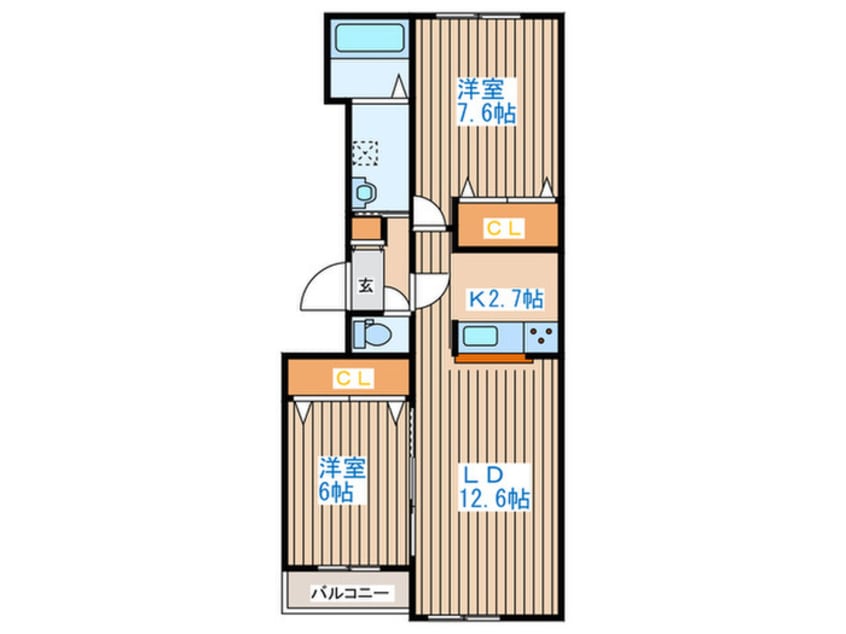 間取図 ラ・メゾン・ドゥースⅡ