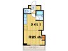 メ－プルリバ－ビュ－ 1DKの間取り
