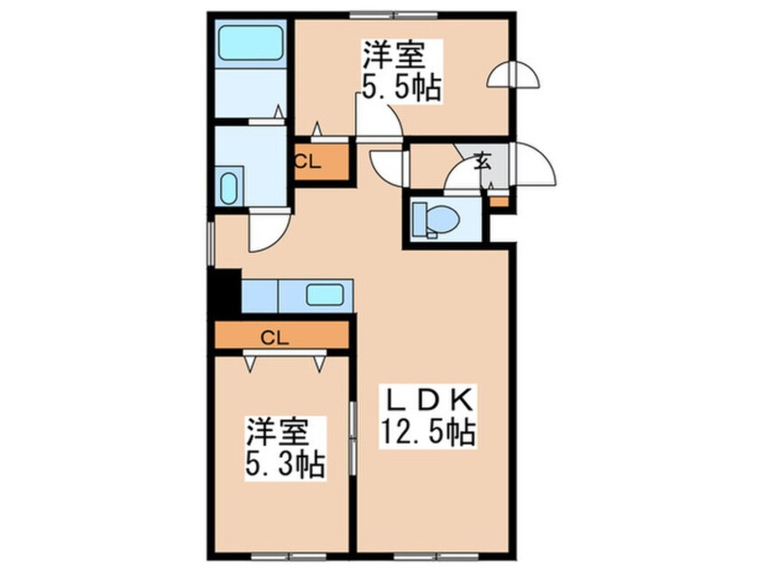 間取図 KAMUY SAKAEMACHI