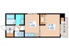 リーブル２５ 1DKの間取り