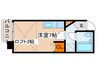 オパス南５条 1Rの間取り