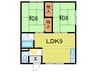 パ－ク・ハイツ 2LDKの間取り
