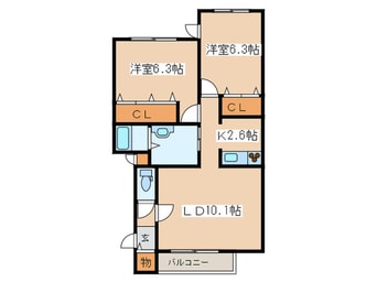 間取図 グランメ－ルマ－ベラス