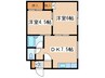 パルハイツ 2DKの間取り