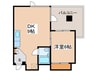 ホワイトテム 1DKの間取り