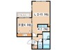 エスタヴィエ円山 1LDKの間取り