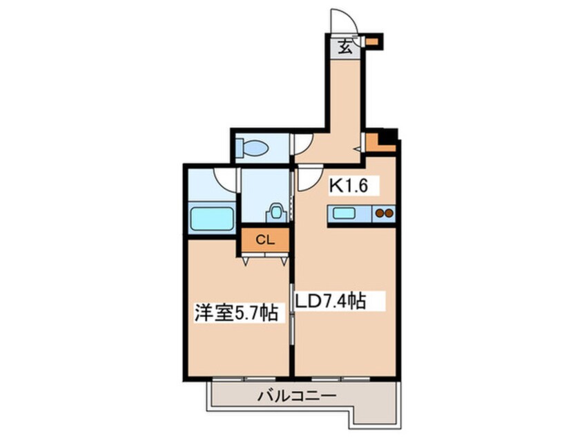 間取図 ensoleille山鼻