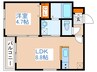カハラ澄川 1LDKの間取り