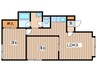エスコ－ト東篠路 2LDKの間取り
