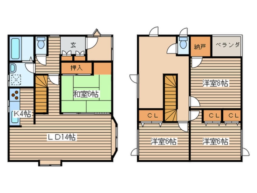 間取図 あいの里１－３戸建