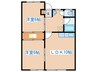 ことぶきマンシヨン Ｂ 2LDKの間取り