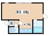 大洋ビバレッジ 1Rの間取り