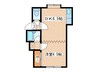 シャンポール南郷 1DKの間取り
