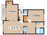 アドラブール 2LDKの間取り