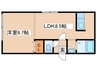 エフォ－ト麻生 1LDKの間取り