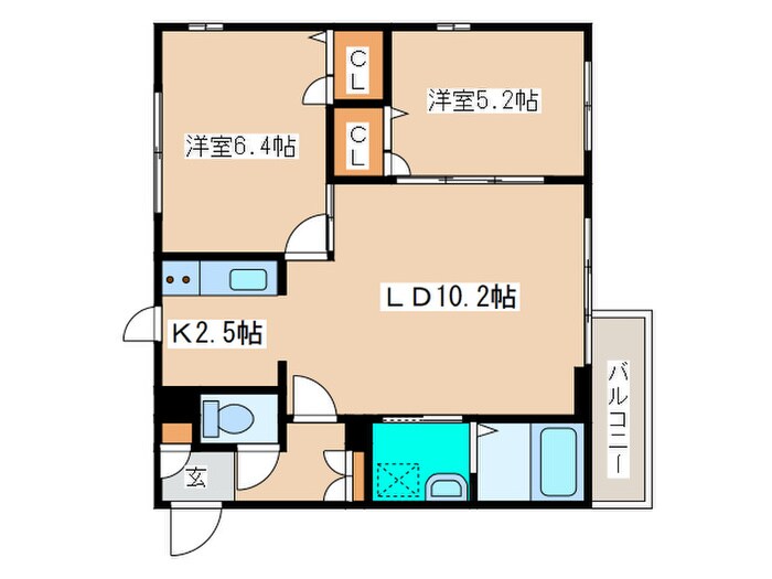 間取り図 ブランフルール南郷