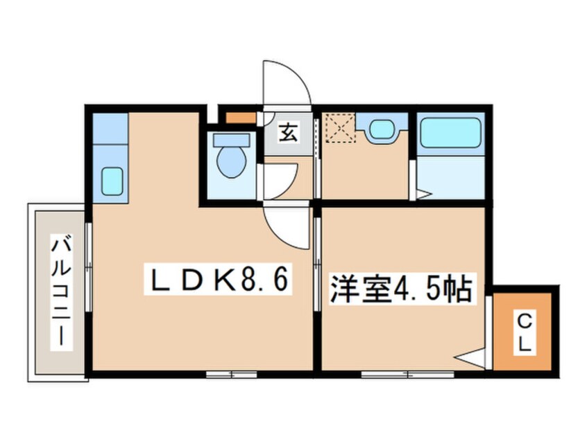 間取図 アール南郷１６