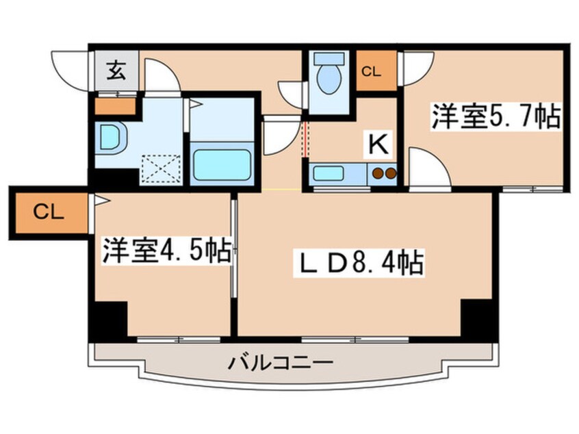 間取図 サイレンス宮の森アネックス