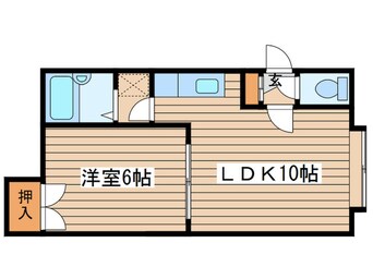 間取図 シャネル新琴似壱番館