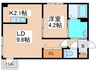 ALBA GRANDE 麻生 1LDKの間取り